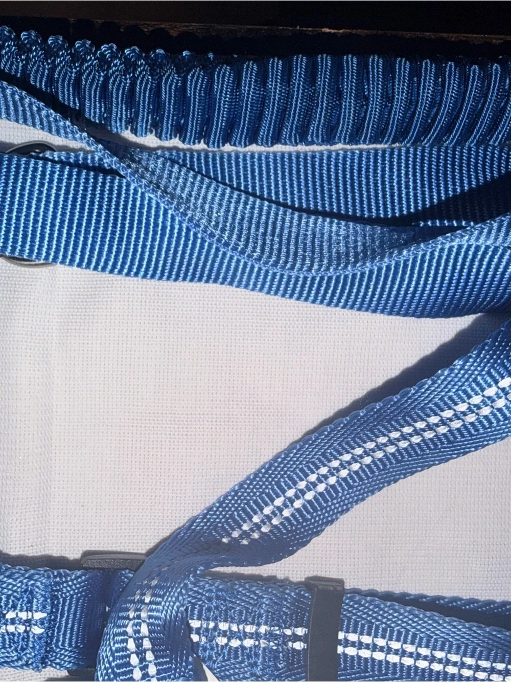 Top Of the Neck Reflective Navy Blue Dog Harness & Leash Set